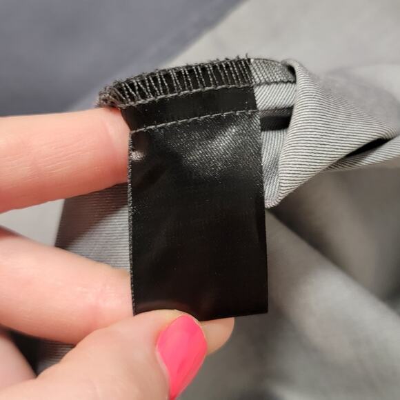 Kal Rieman Cotton XS Half Button Mandarin Collar Shirt Gray Twill Minimalist Top - Picture 4 of 6